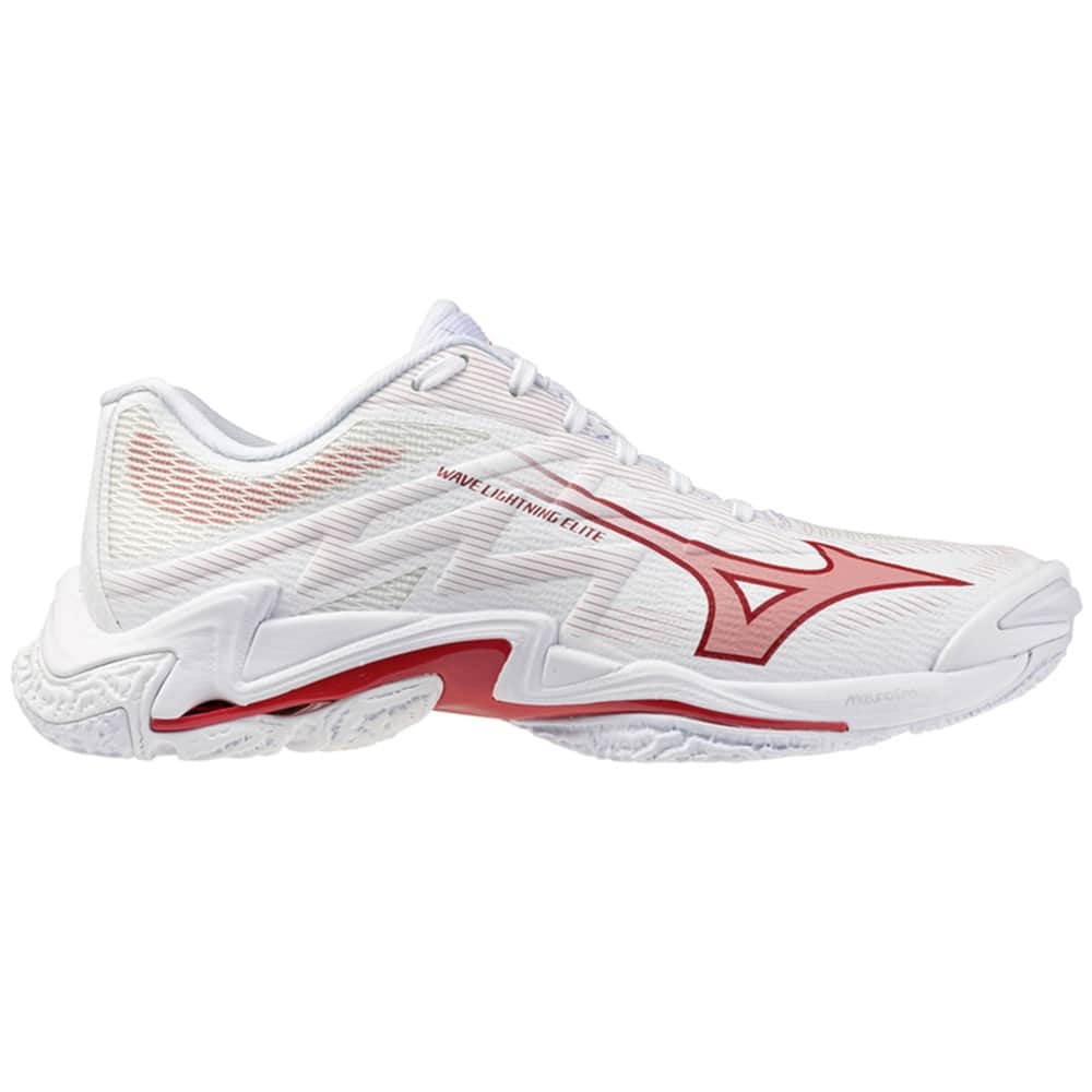 Mizuno WAVE LIGHTNING ELITE (W) Кроссовки волейбольные женские Белый/Красный