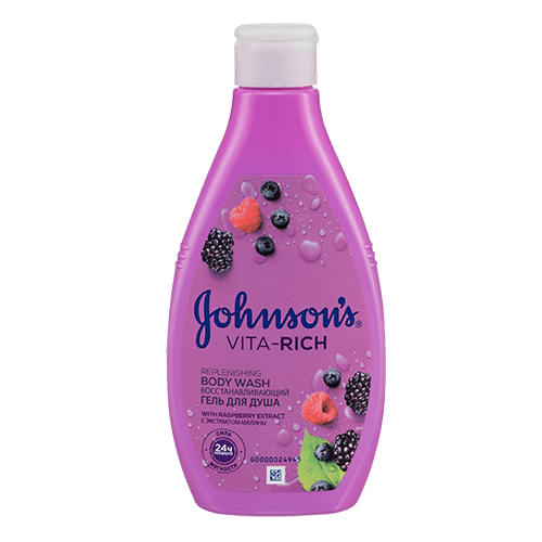 Johnson's Baby - Гель для душа с экстрактом малины - Care VITA-RICH