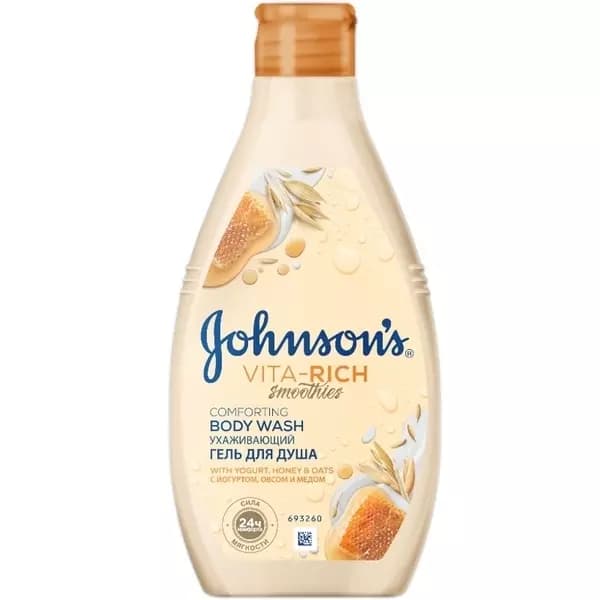 Johnson's Baby - Гель для душа с Йогуртом, Овсом и Медом Ухаживающий - Care VITA-RICH