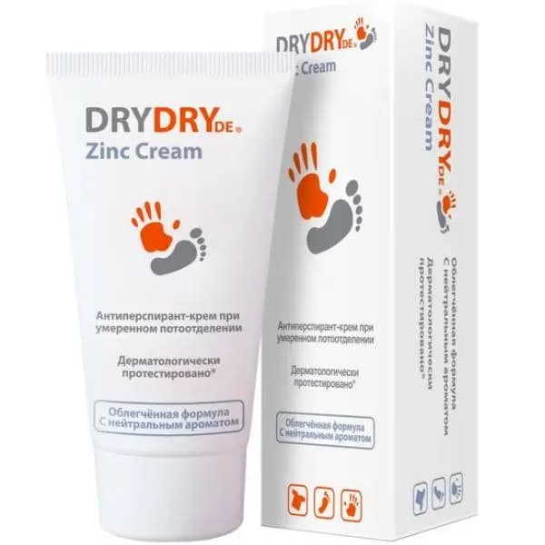 Антиперспирант при умеренном потоотделении Zinc Cream