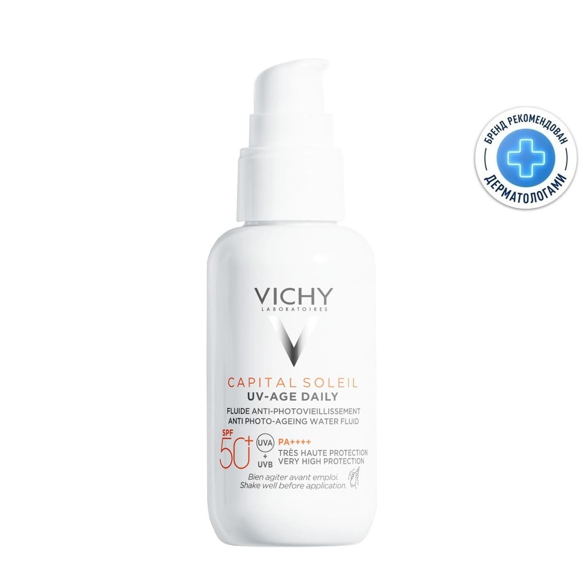 Невесомый солнцезащитный флюид для лица против признаков фотостарения UV-Age Daily SPF 50+