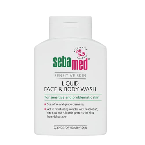 Sebamed Sensitive Skin iquid face and body wash - Гель для лица и тела очищающий