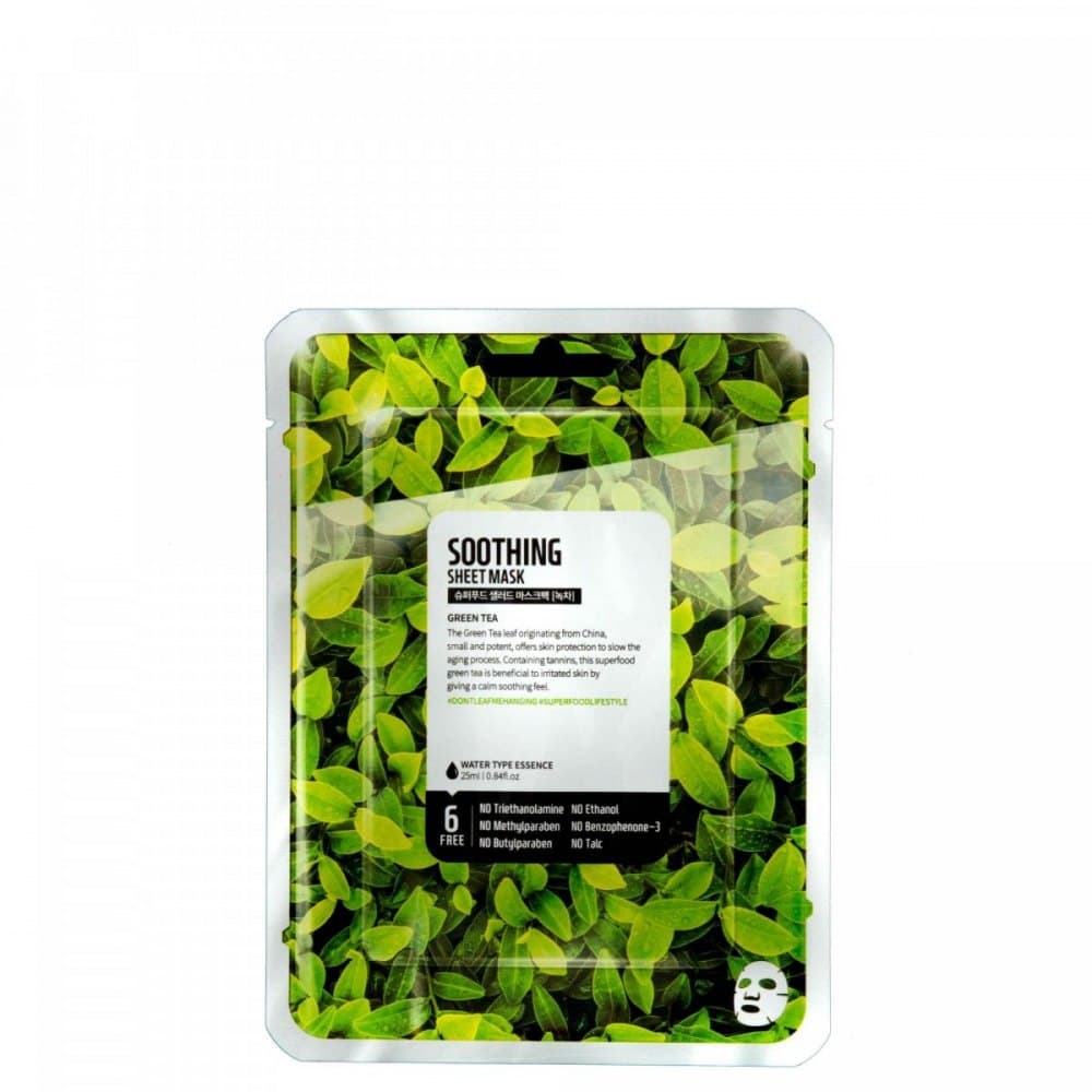 Тканевая маска "Зеленый чай - Успокаивающий эффект" Facial Sheet Mask Green Tea Soothing