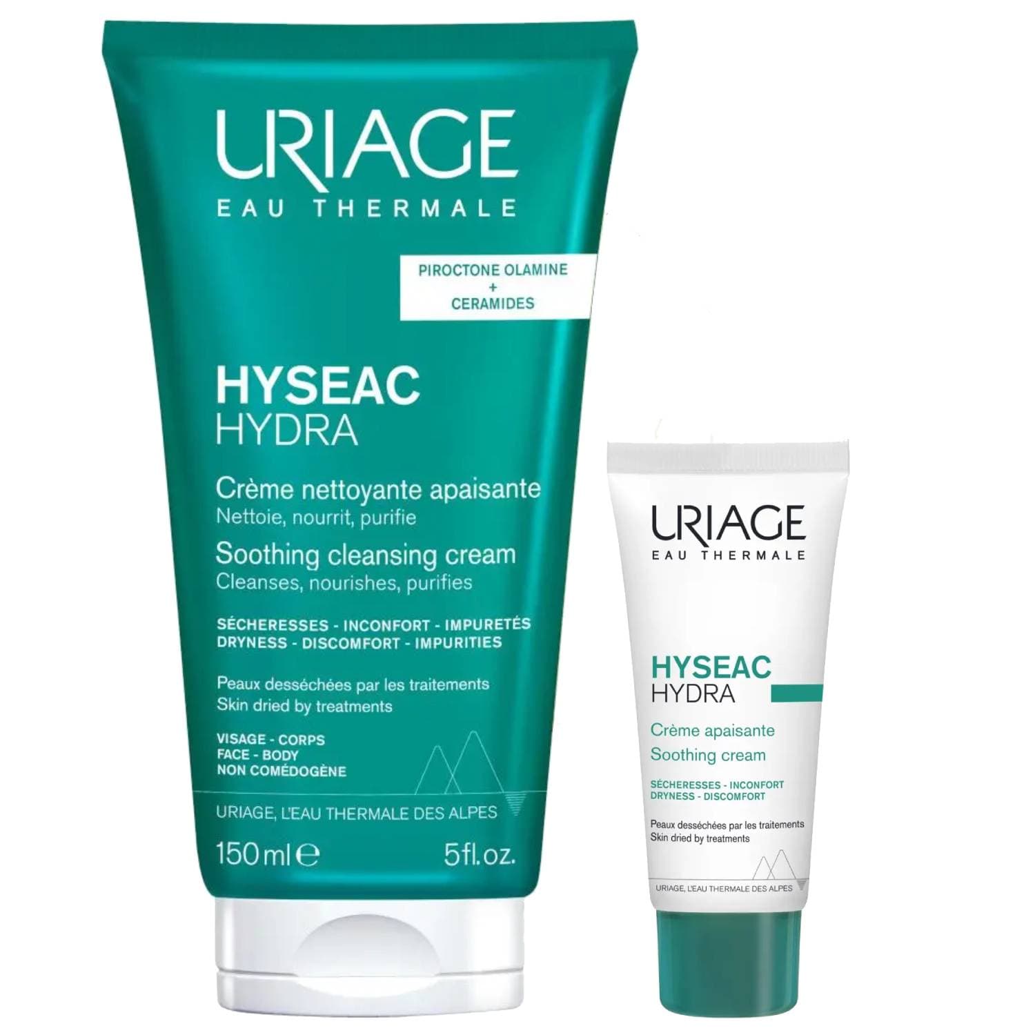 Набор для лица Hyseac Hydra: очищающий крем + крем-уход 40 мл