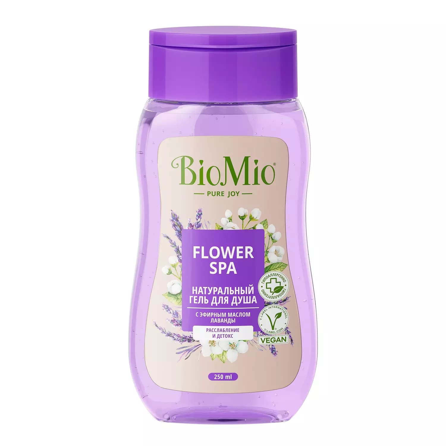 Гель для душа с эфирными маслами лаванды Flower Spa 3+