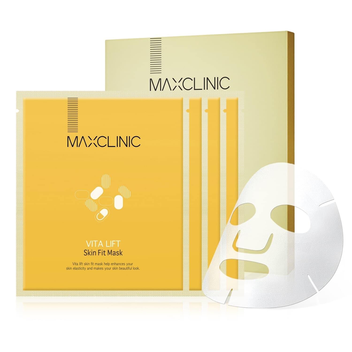 Маска с витаминами для тонуса и сияния кожи лица Vita Lift Skin Fit Mask, 4 х