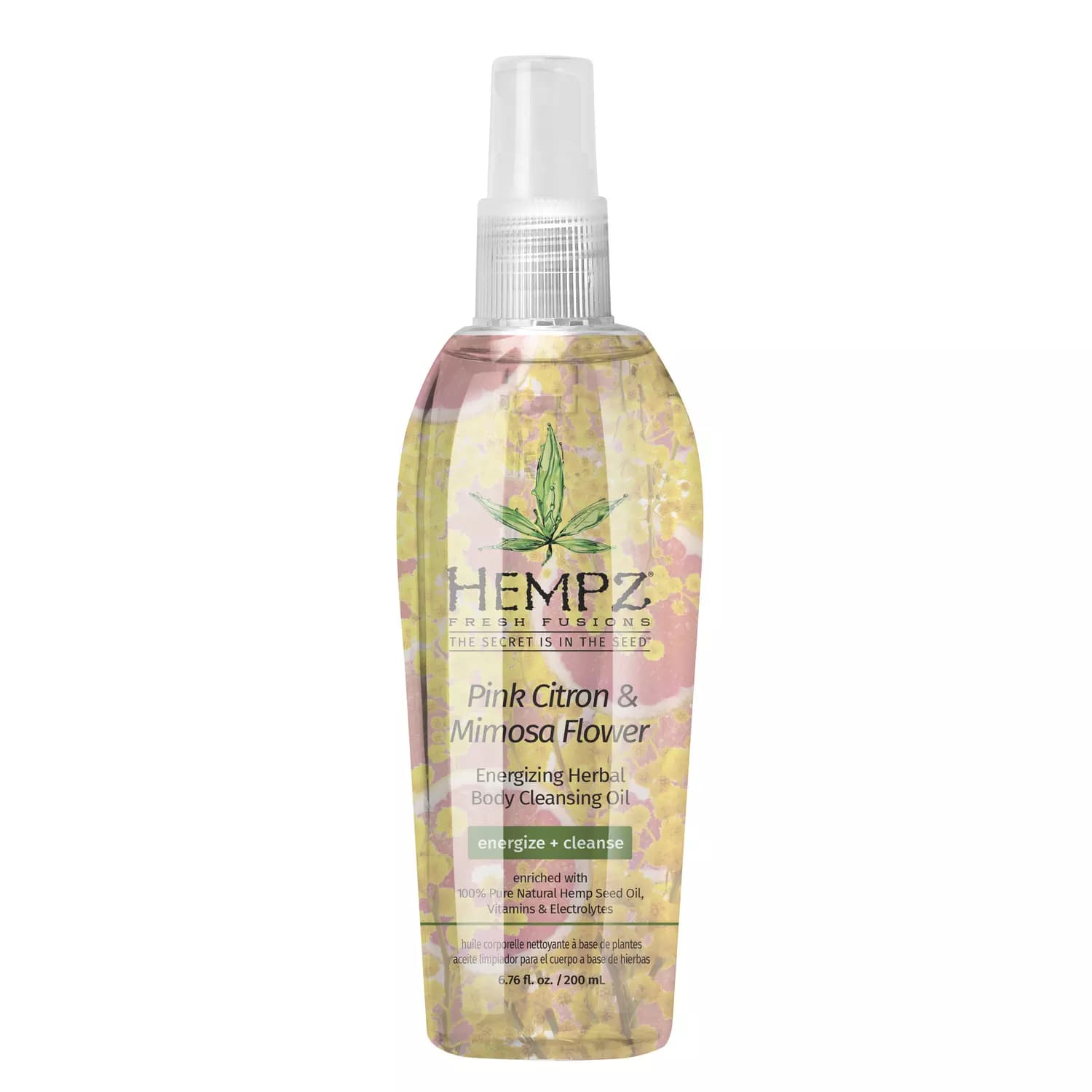 Очищающее масло Pink Citron & Mimosa Flower Energizing Herbal Body Cleansing Oil
