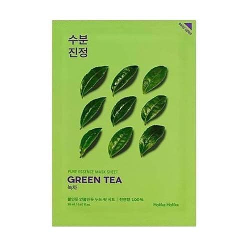 Holika Holika Pure Essence Mask Sheet Green Tea - Маска тканевая противовоспалительная зеленый чай