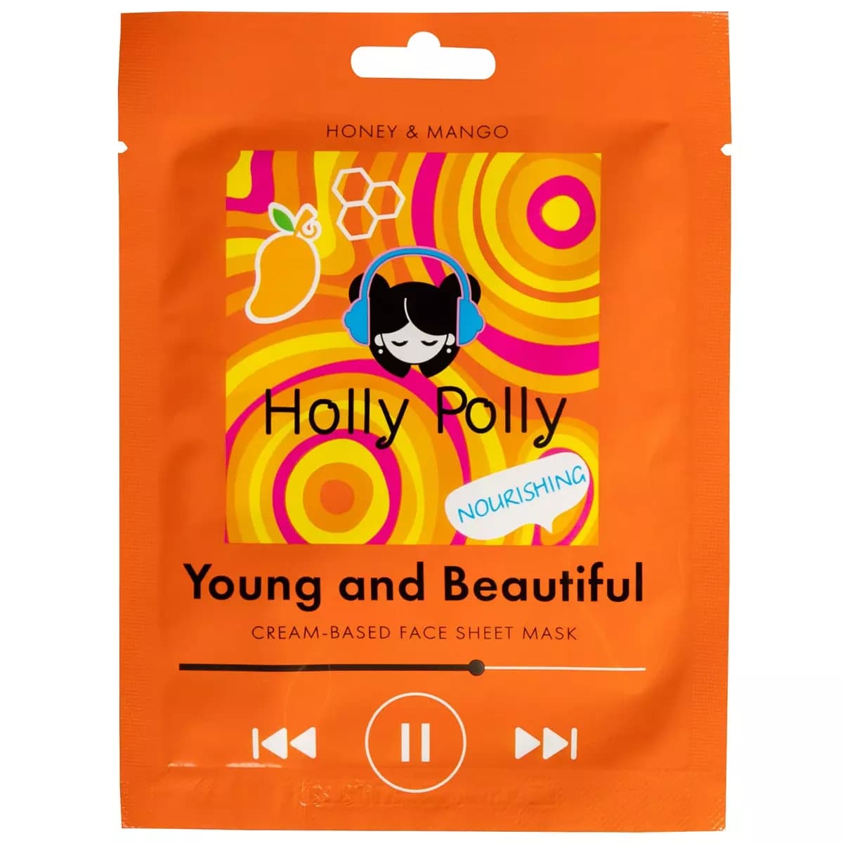 Питающая тканевая маска с медом и манго Young and Beautiful на кремовой основе