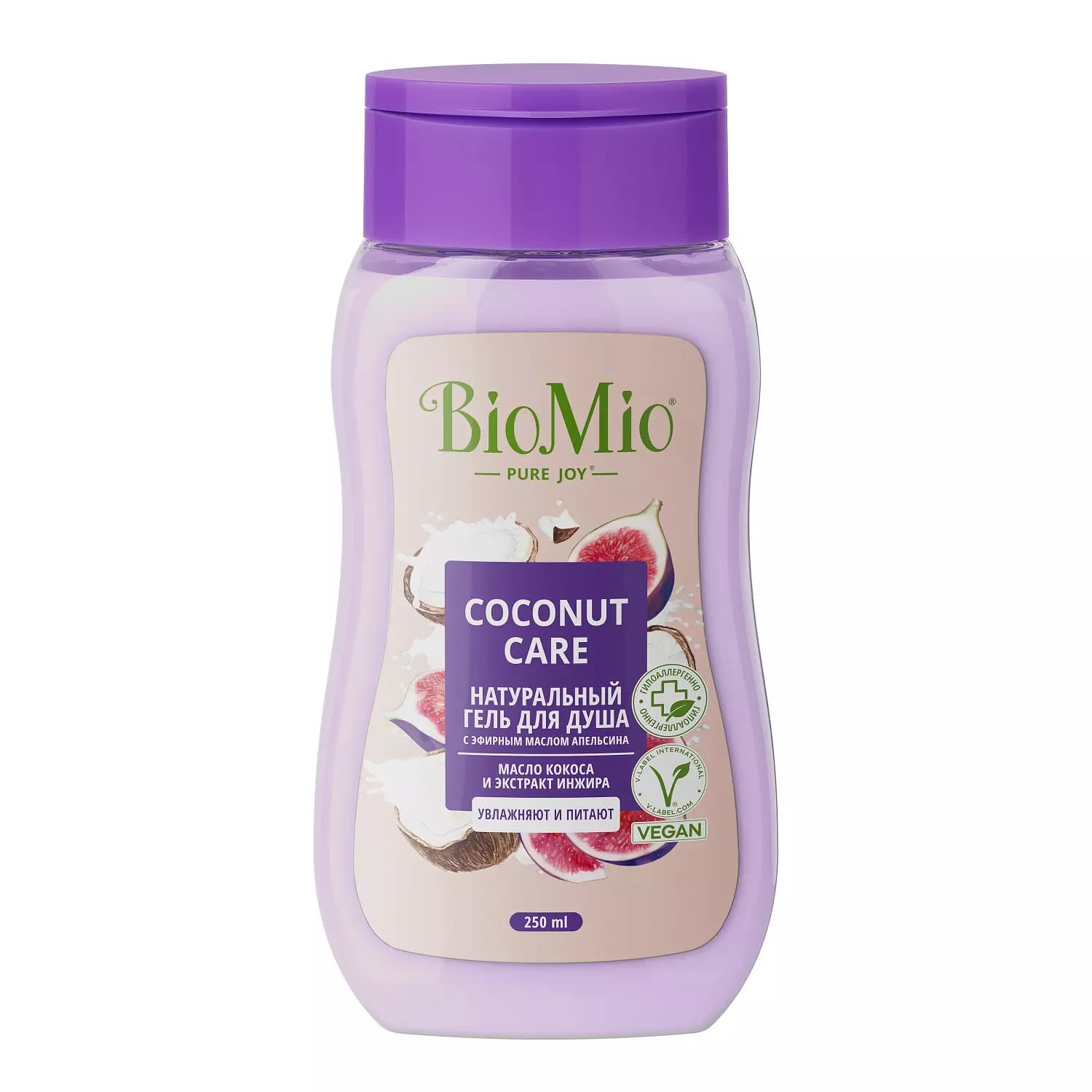 Гель для душа с экстрактом инжира и маслом кокоса Coconut Care для всей семьи 14+