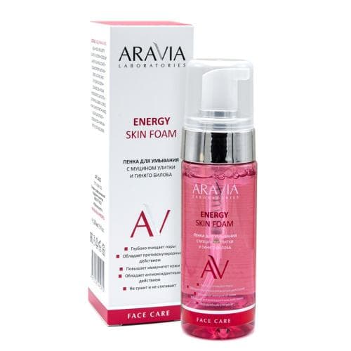 Пенка для умывания с муцином улитки и гинкго билоба Energy Skin Foam