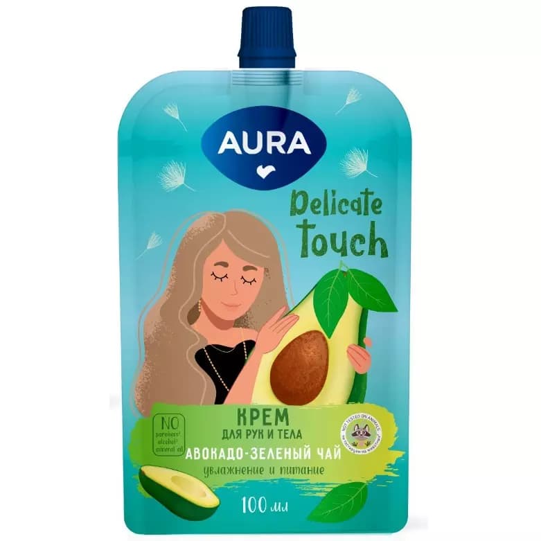 Увлажняющий крем для рук и тела "Авокадо и зеленый чай" Delicate Touch