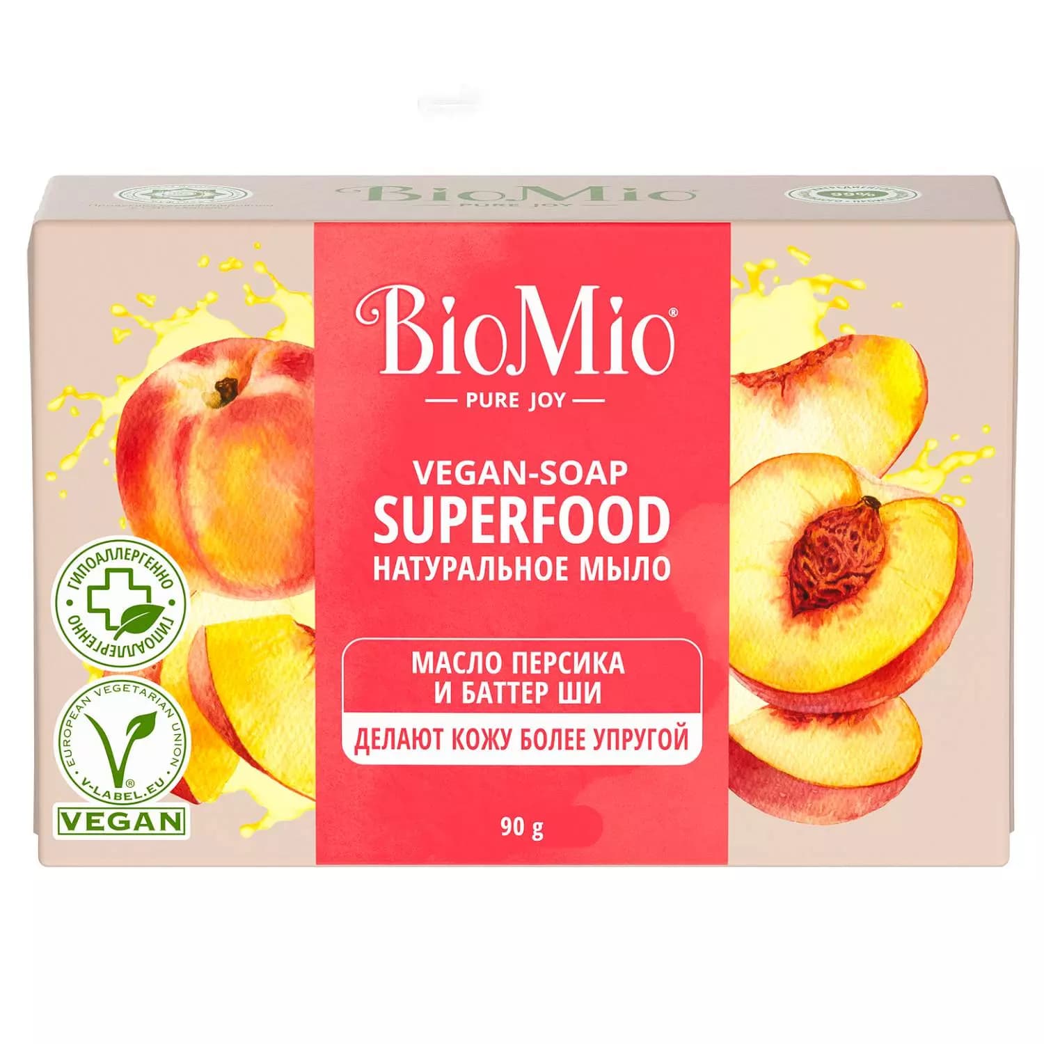 Натуральное мыло "Персик и ши" Vegan Soap Superfood