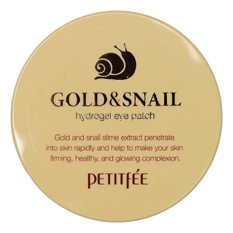 Petitfee Гидрогелевые патчи для области вокруг глаз Gold & Snail Hydrogel Eye Patch