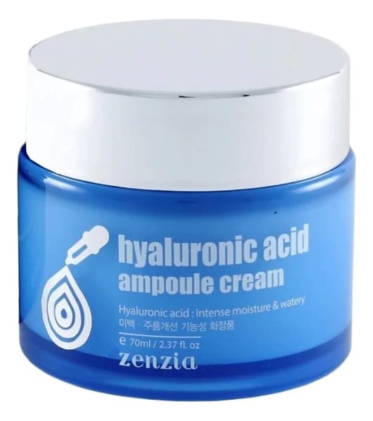 Zenzia Крем для лица с гиалуроновой кислотой Hyaluronic Acid Ampoule Cream