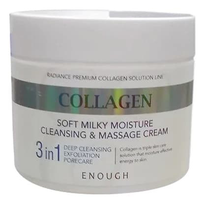 Enough Крем массажный для лица с коллагеном Soft Milky Moisture Cleansing & Massage Cream 3 in 1
