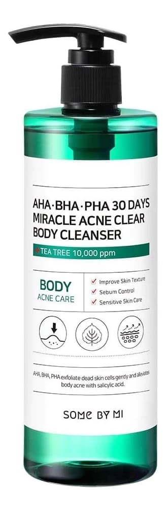 Some By Mi Очищающий гель для тела с кислотами AHA BHA PHA 30 Days Miracle Acne Clear Body Cleanser