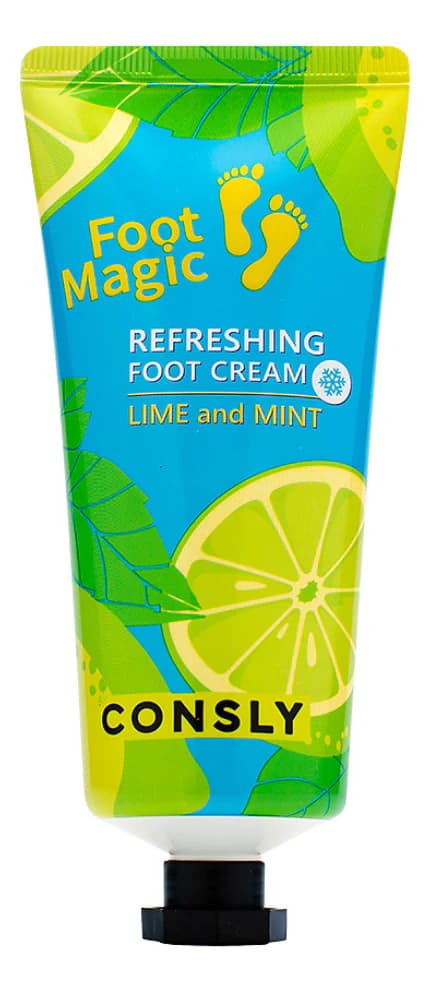 Consly Крем для ног с экстрактом лайма и маслом мяты Foot Magic Refreshing Foot Cream