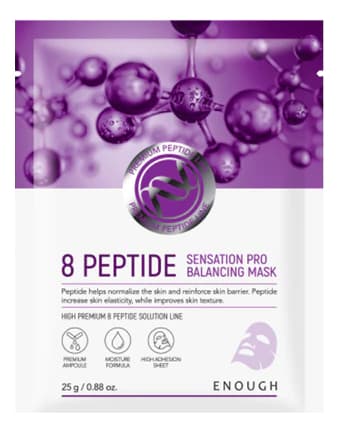 Enough Тканевая маска для лица с пептидами 8 Peptide Sensation Pro Balancing Mask