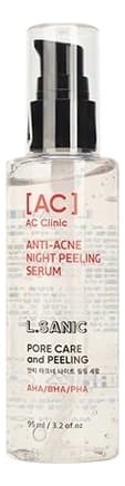 L.Sanic Сыворотка-пилинг для лица с кислотами AC Clinic Anti-Acne Night Peeling Serum AHA, BHA, PHA