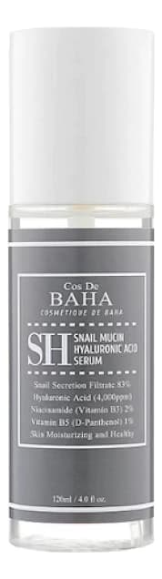 Cos De Baha Сыворотка для лица с муцином улитки Snail Mucin Hyaluronic Acid Serum