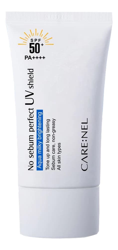 CARE:NEL Солнцезащитный матирующий крем для лица No Sebum Perfect UV Shield SPF50+ PA++++