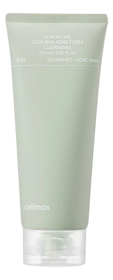 Celimax Пенка для умывания с экстрактом центеллы азиатской Ji Woo Gae Cica BHA Acne Foam Cleansing