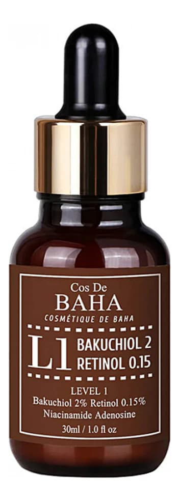 Cos De Baha Антивозрастная сыворотка для лица с бакучиолом и ретинолом L1 Bakuchiol 2% Retinol 0.15%
