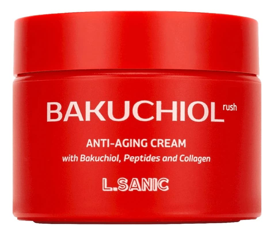 L.Sanic Антивозрастной крем с бакучиолом, пептидами и коллагеном Bakuchiol Rush Anti-Aging Cream