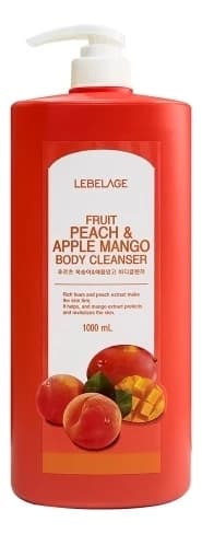 Lebelage Гель для душа с экстрактами персика и манго Fruit Peach & Apple Mango Body Cleanser
