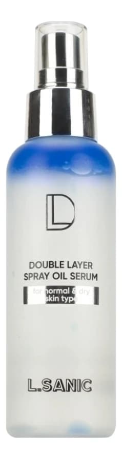 L.Sanic Двухфазная сыворотка-мист с гиалуроновой кислотой и пептидами Double Layer Hyaluronic Acid & Multipeptide Spray Oil Serum