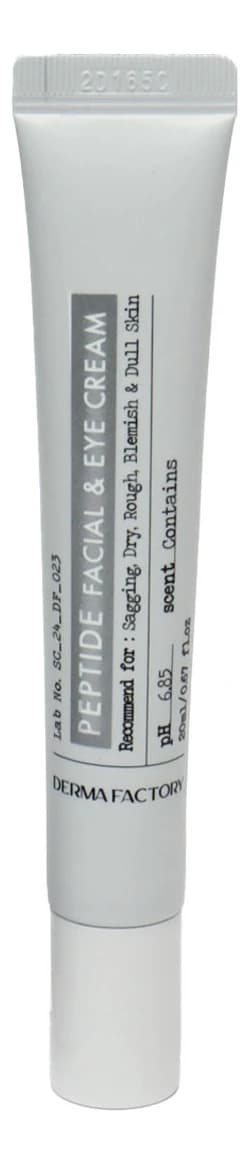 Derma Factory Крем для лица и кожи вокруг глаз с пептидами Peptide Facial & Eye Cream Крем