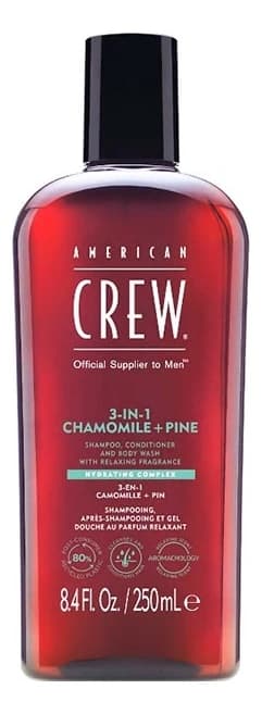 American Crew Шампунь для волос 3-In-1 Chamomille + Pine Shampoo Conditioner And Body Wash