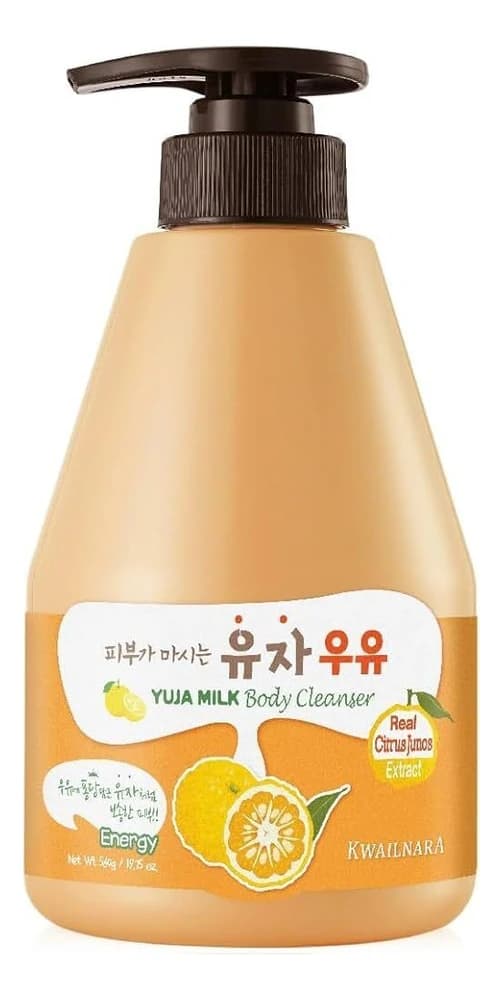 Welcos Гель для душа с экстрактом юдзу Kwailnara Yuja Milk Body Cleanser