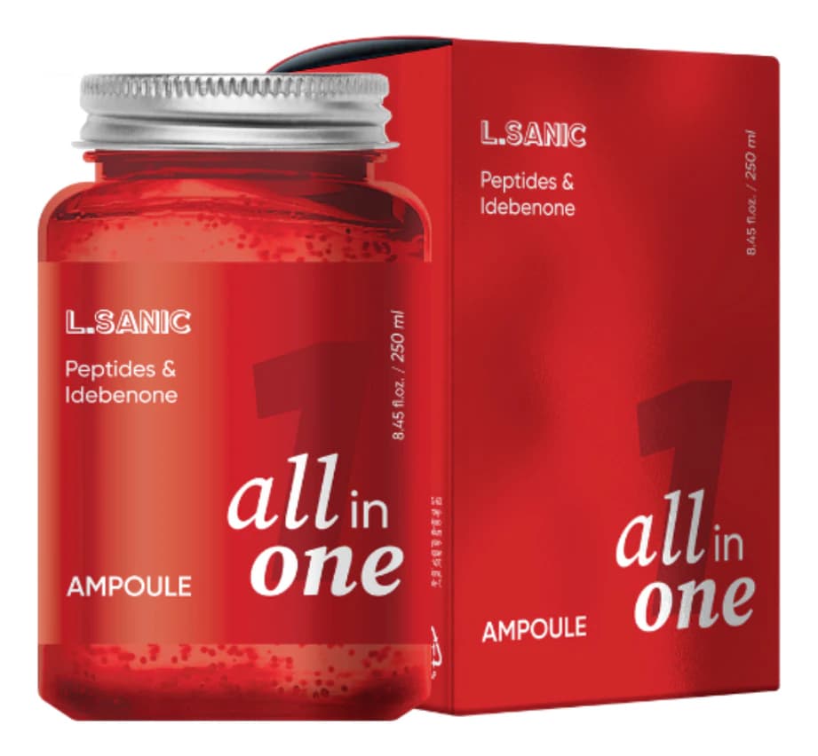 L.Sanic Антивозрастная сыворотка для лица с пептидами и идебеноном Peptides & Idebenone All-In-One Ampoule