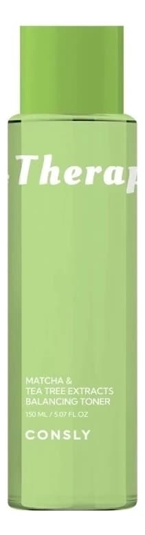 Consly Балансирующий тонер с экстрактом матча и чайного дерева The Therapy Balancing Toner