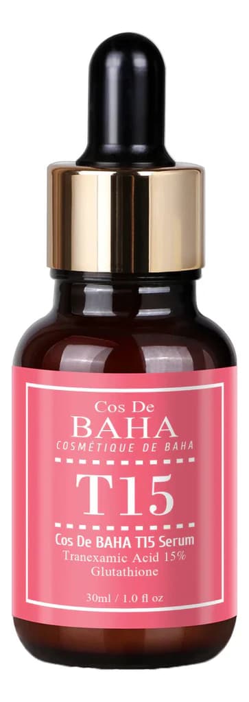 Cos De Baha Сыворотка для лица осветляющая с транексамовой кислотой T15 Tranexamic Acid 15% Serum