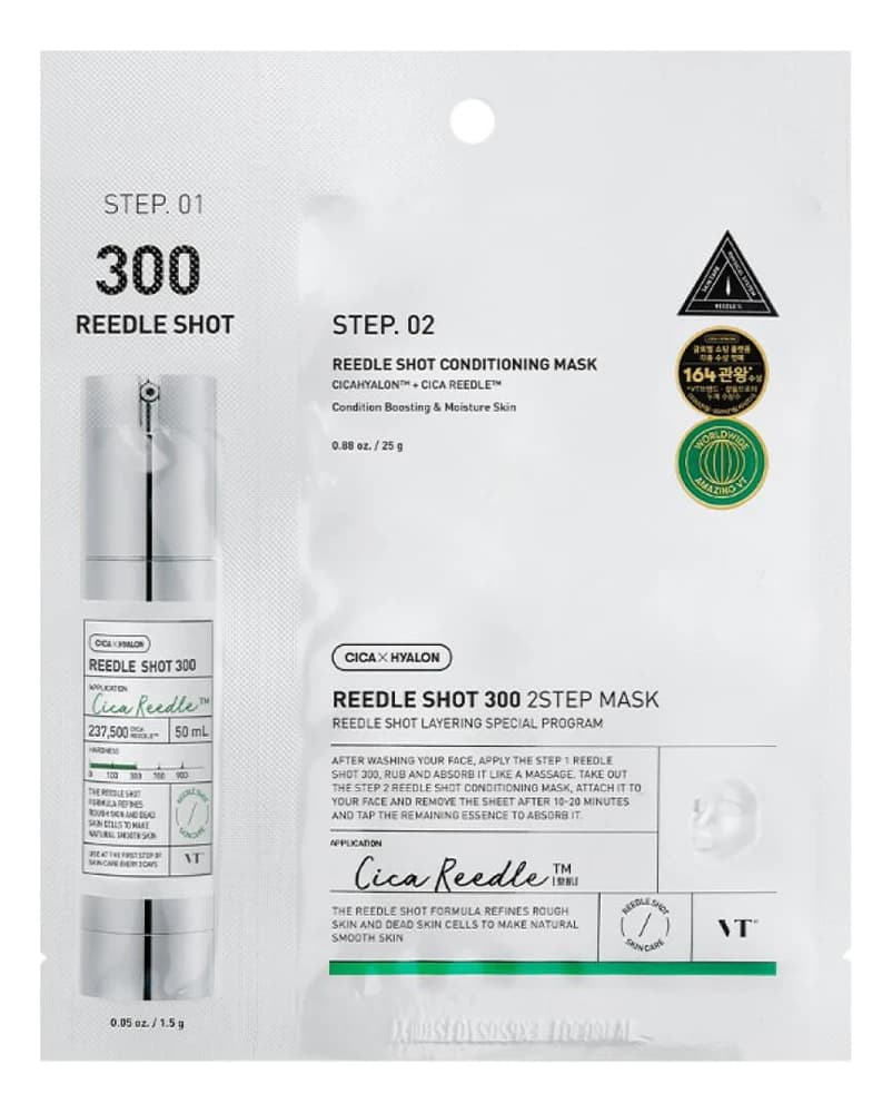 VT Cosmetics Двухступенчатая интенсивная маска для лица с микроиглами Reedle Shot 300 Mask /1,5г
