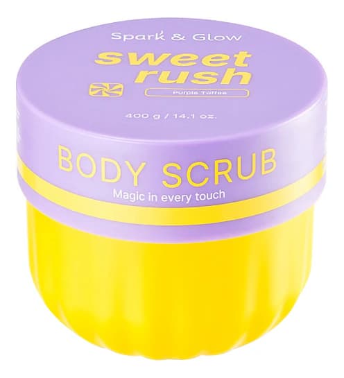 Spark & Glow Скраб для тела с ароматом соленой карамели Body Scrub Purple Toffee Scent