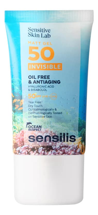 Sensilis Невидимый солнцезащитный гель для лица Matt Gel Invisible SPF50+