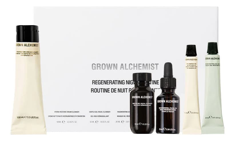 Grown Alchemist Набор для лица Вечерняя перезагрузка Regenerating Night Routine