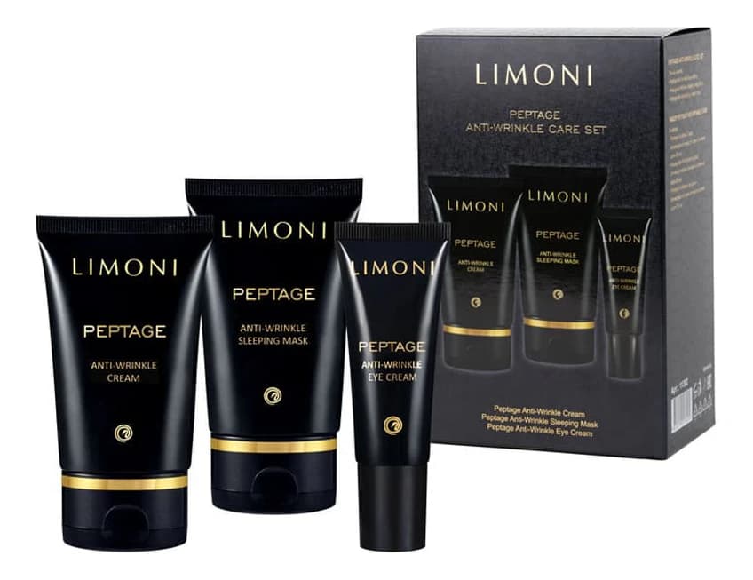 Limoni Набор Peptage Anti-Wrinkle Care (крем д/лица 50мл + крем д/кожи вокруг глаз 25мл + маска д/лица 50мл