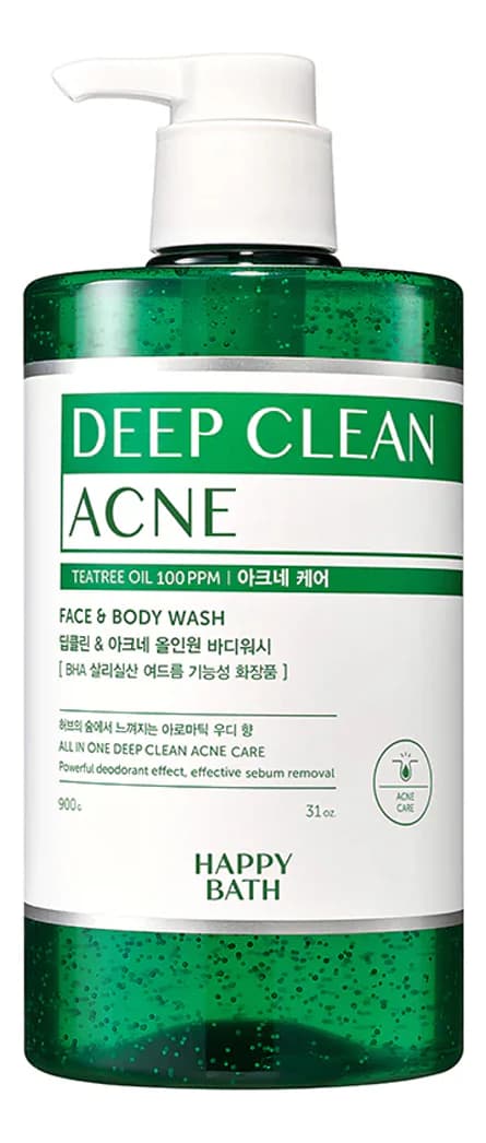 HAPPY BATH Гель для душа Deep Clean Tea Tree Acne Care Body Wash