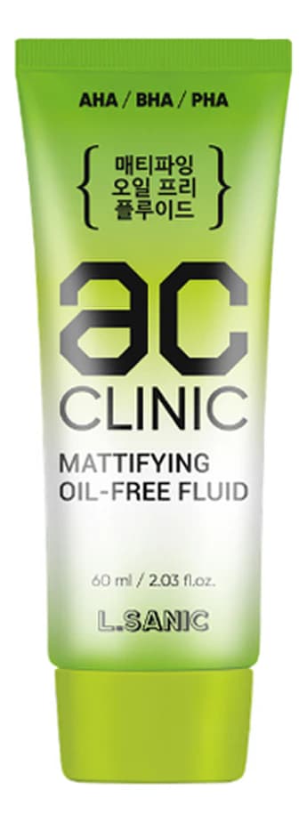 L.Sanic Матирующий флюид для лица с цинком AC Clinic AHA/BHA/PHA Mattifying Oil-Free Fluid
