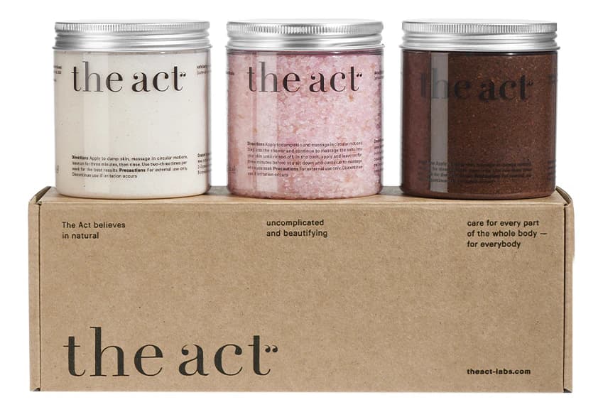 The Act Набор скрабов для тела 3* (кокос + шоколад + грейпфрут