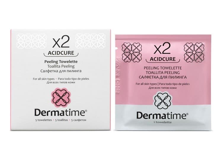 Dermatime Acidcure X2 Peeling Towelette – Набор салфеток для пилинга Дерматайм