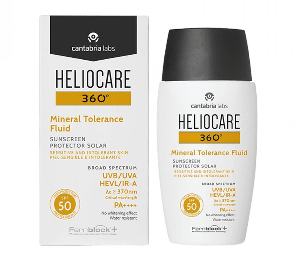 Cantabria Labs Heliocare 360 Mineral Tolerance Fluid Sunscreen SPF 50 – Флюид минеральный солнцезащитный с СЗФ 50 для чувствительной кожи