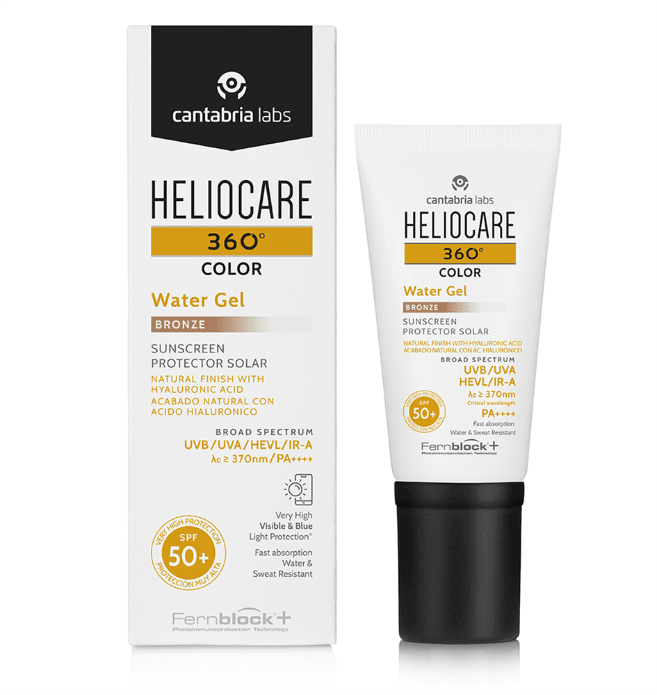 Cantabria Labs Heliocare 360 Water Gel Bronze Sunscreen SPF 50+ – Солнцезащитный увлажняющий гель-флюид СЗФ 50+ (бронзовый)
