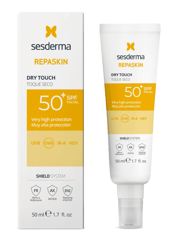 Sesderma Repaskin Dry Touch Facial Sunscreen SPF50+ – Солнцезащитное средство для лица с матовым эффектом СЗФ50+ Репаскин