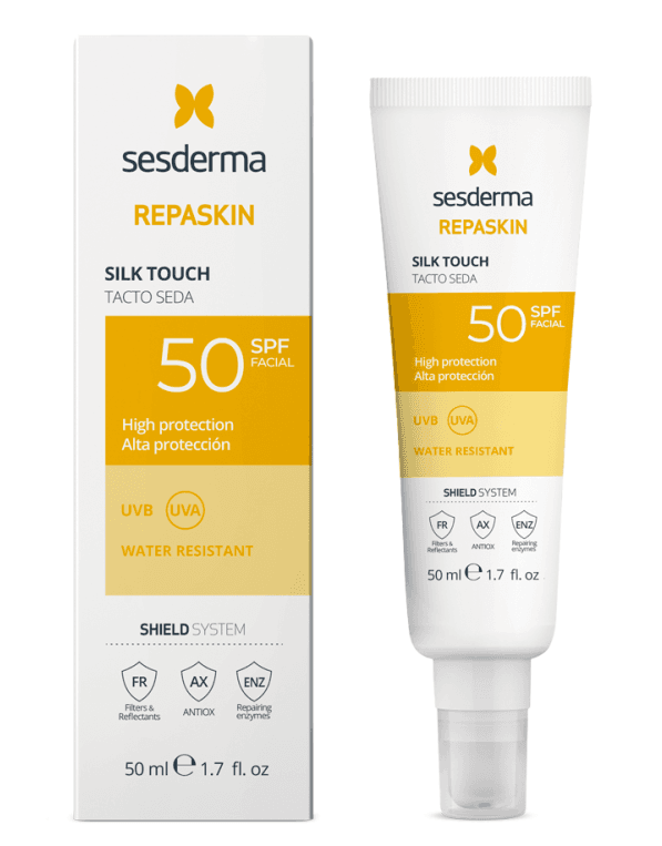 Sesderma Repaskin Silk Touch Facial Sunscreen SPF50 – Крем дневной для лица с нежностью шелка СЗФ50 Репаскин